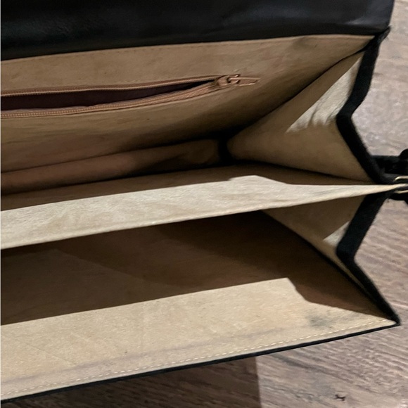 Vintage, Black Suede Evening Bag - Picture 3 of 9